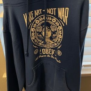 blue obey hoodie
